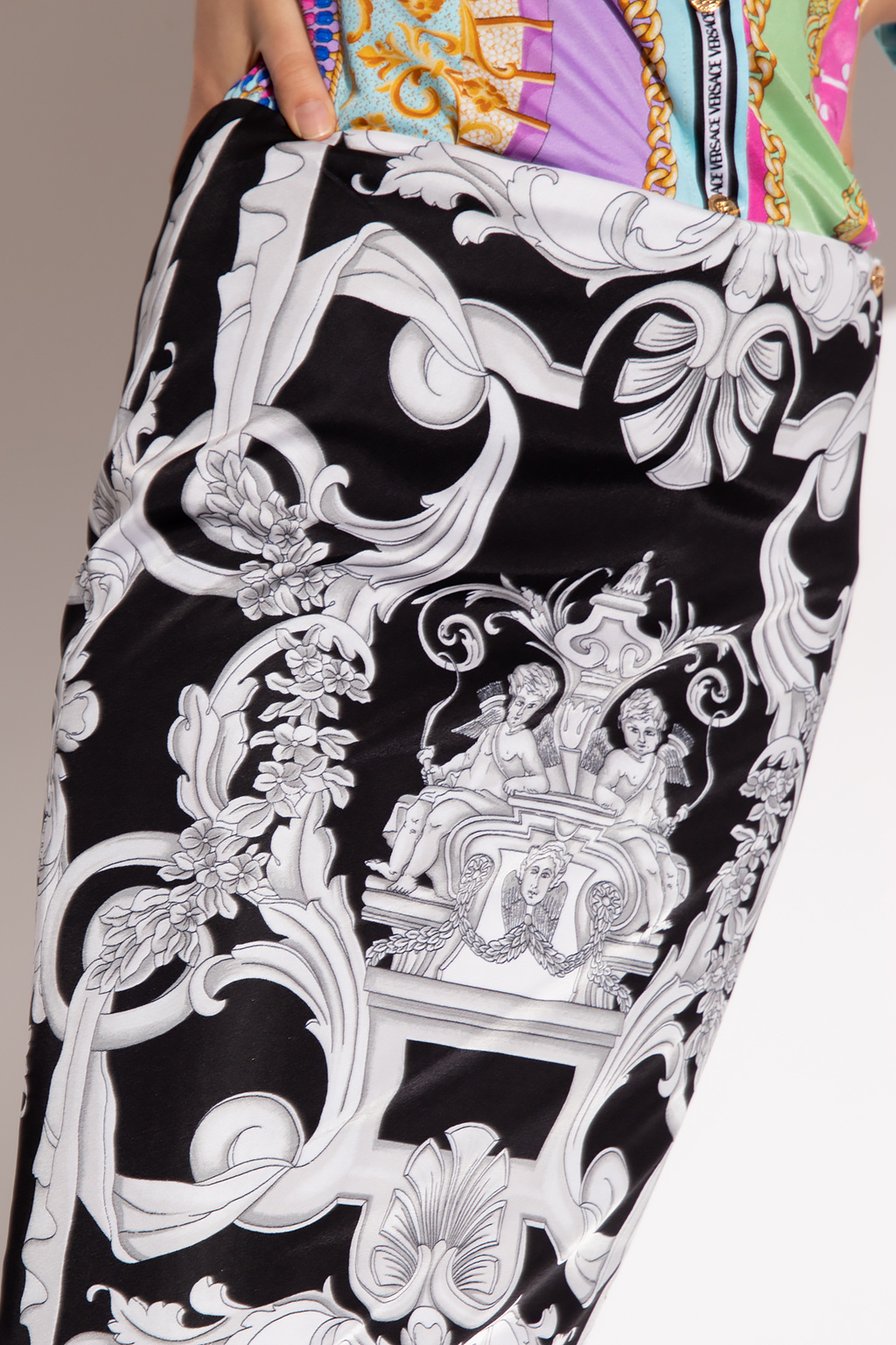 Black Patterned skirt Versace - SchaferandweinerShops Japan